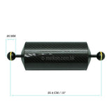 10"/25.4cm D80mm Carbon Fiber Underwater Float Arm for Video Light/Strobe mounting