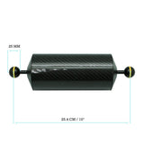 2 x 10"/25.4cm D80mm Carbon Fiber Underwater Float Arm for Video Light/Strobe mounting