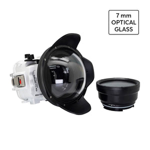 Salted Line Waterproof housing for Sony RX1xx series with 6" Optical Glass Dry Dome Port (White)