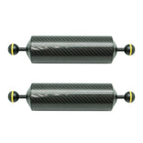 2 x 10"/25.4cm D60mm Carbon Fiber Underwater Float Arm for Video Light/Strobe mounting