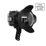 Salted Line waterproof housing for Sony A6xxx series with Aluminium Pistol Grip & 6" Optical Glass Dry dome port / GEN 3