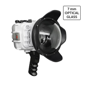 Salted Line underwater housing for Sony A6xxx series with Aluminium Pistol Grip & 6" Optical Glass Dry dome port (White) / GEN 3