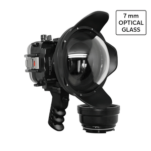 Salted Line Waterproof housing for Sony RX1xx series with Aluminium Pistol Grip & 6" Optical Glass Dry Dome Port