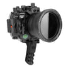 Sony A7 III / A7R III V.3 Series UW camera housing with 6" Dome port & Aluminium Pistol Grip (Including Standard port) Zoom rings for FE12-24 F4 and FE16-35 F4 ZA OSS included. Black - Surf