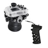 Sony A7 III / A7R III V.3 Series UW camera housing with 6" Dome port & Aluminium Pistol Grip (Including Standard port) Zoom rings for FE12-24 F4 and FE16-35 F4 ZA OSS included. Black - Surf