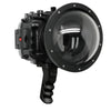 Sony A7 III / A7R III V.3 Series UW camera housing with 6" Dome port & Aluminium Pistol Grip (Including Standard port) Zoom rings for FE12-24 F4 and FE16-35 F4 ZA OSS included. Black - Surf