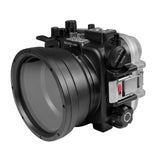 Salted Line Waterproof housing for Sony RX1xx series with 6" Optical Glass Dry Dome Port (Black)