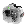 Sony A7 IV Salted Line series 40M/130FT Underwater camera housing with 6" Optical Glass Flat Long Port for Sigma 24-70mm f/2.8 DG DN (without standard port).White