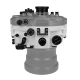 Sony A7 IV Salted Line series 40M/130FT Underwater camera housing with 6" Optical Glass Flat Long Port for Sigma 24-70mm f/2.8 DG DN (without standard port).White