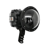 Salted Line waterproof housing for Sony A6xxx series with Aluminium Pistol Grip & 6" Dry dome port - Surfing photography edition / GEN 3