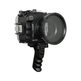 Salted Line waterproof housing for Sony A6xxx series with Aluminium Pistol Grip & 55-210mm lens port / GEN 3