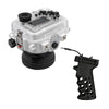Salted Line waterproof housing for Sony A6xxx series with Aluminium Pistol Grip & 55-210mm lens port (White) / GEN 3