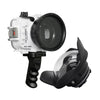 Salted Line Waterproof housing for Sony RX1xx series with Aluminium Pistol Grip & 6" Dry Dome Port (White)