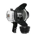 Salted Line Waterproof housing for Sony RX1xx series with Aluminium Pistol Grip & 6" Dry Dome Port (White)