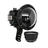 Salted Line Waterproof housing for Sony RX1xx series with Aluminium Pistol Grip & 6" Dry Dome Port - Surf