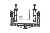 Salted Line Adjustable Full Aluminium Tray with two 1" Ball Clamps Bundle.
