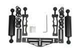 Salted Line Adjustable Full Aluminium tray with arms and clamps bundle