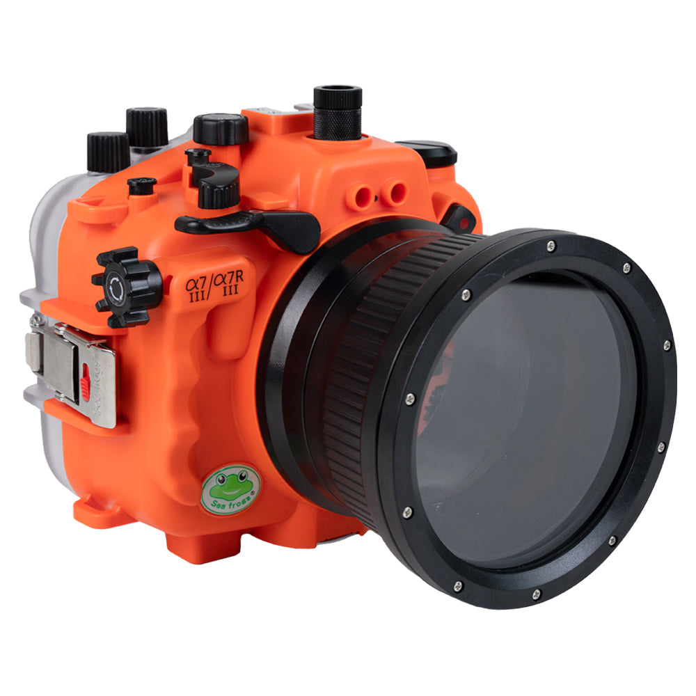 Sea Frogs Salted Line Series Sony A7III A7RIII 40M/130FT Waterproof camera housing with 4