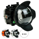 [a7iv-v1-dp90a6] Salted Line Sea Frogs Underwater Camera Housing for Sony A7IV with V1 Dome Port