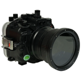 [a7siii-fp90l4] Sea Frogs Salted Line Underwater Camera Housing for Sony A7SIII with 4'' Glass Flat Port