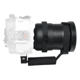 [56-kdfp80xl4] KitDive Salted Line 4'' Optical Glass Flat Extra Long Port for Sony A6xxx Salted Line Housing with 70-200mm F4 lens
