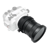 [56-kdfp80xl4] KitDive 4" Optical Glass Flat Ports for Sony A6xxx Salted Line Housing for Sony Housings