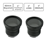 Sea Frogs 4'' - 90mm Bayonet Optical Glass Flat Ports for Fujifilm XT2/XT3 Housings