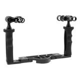 [sfha-sltra2bcl] Salted Line Adjustable Aluminium Tray for Underwater Camera Housings and Clamps Bundle