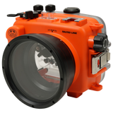 Salted Line Sea Frogs Underwater Camera Housing for Sony A6500/A6400/A6300/A6100/A6000 with 4'' Glass Flat Port
