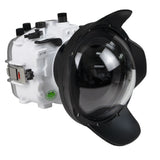 Sony A7 IV Salted Line series 40m/130ft waterproof camera housing with 6" Dome port V.1. White