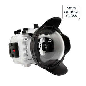 Sony A7R III V.3 Series UW camera housing kit with 6" Optical Glass Dome port V.7 (Including standard port) White.