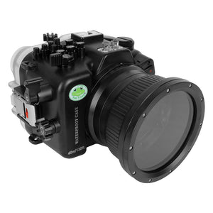 Sea Frogs Sony FX30 40M/130FT Waterproof camera housing with 4" Glass Flat long port for E PZ 18-105mm F4 G lens