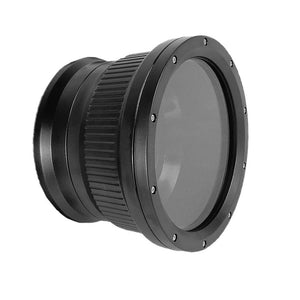 4" Optical Glass Flat Port Sony 18-105mm lens for Sea Frogs A6600/A6700 camera housings (Manual zoom gear included)