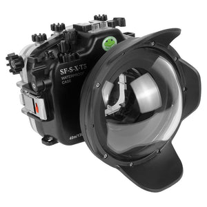Fujifilm X-T5 40M/130FT Underwater camera housing with 6" Dome Port. XF 18-55mm