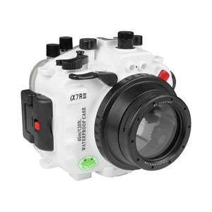 Sony A7 III / A7R III  V.3 series 40M/130FT Underwater camera housing with Flat short port with 67mm thread for Sony FE 28-60mm F4-5.6