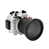 Sony A7 III / A7R III V.3 Series FE12-24mm f4g UW camera housing kit with 6" Dome port (Including Flat Long port) Zoom rings for FE12-24 F4 and FE16-35 F4 ZA OSS included. White