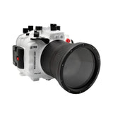 Sony A7 III / A7R III V.3 Series FE12-24mm f4g UW camera housing kit with 6" Dome port (Including Flat Long port) Zoom rings for FE12-24 F4 and FE16-35 F4 ZA OSS included. White