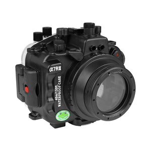 Sony A7 III / A7R III  V.3 series 40M/130FT Underwater camera housing with Flat short port with 67mm thread for Sony FE 28-60mm F4-5.6
