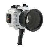 Sony A7 III / A7R III V.3 Series 40M/130FT Underwater camera housing with pistol grip (Standard port) Zoom ring for FE16-35 F4 ZA OSS included