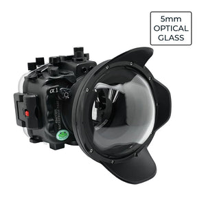 Sony A1 FE12-24mm f4g UW camera housing kit with 6" Optical Glass Dome port (Including Flat Long port) Zoom rings for FE12-24 F4 and FE16-35 F4 included