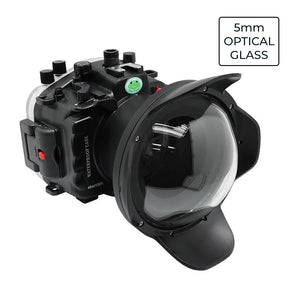 Sony A9 II UW camera housing kit with 6" Optical Glass Dome port V.7 (Including standard port) Black.