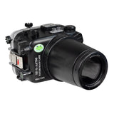 Sea Frogs Sony A6700 40M/130FT Underwater camera housing with 67mm threaded Flat Long port. Focus gear for Sony FE90mm included