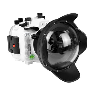 Sony A7 IV UW camera housing kit with 6" Dome port V.7 (Including Flat Long port) White.