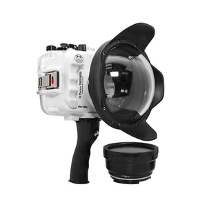 SeaFrogs UW housing for Sony A6xxx series Salted Line with pistol grip & 6" Dry dome port (White) / GEN 3