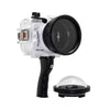 60M/195FT Waterproof housing for Sony RX1xx series Salted Line with Pistol grip & 4" Dry Dome Port (White)