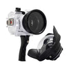 60M/195FT Waterproof housing for Sony RX1xx series Salted Line with Pistol grip & 6" Dry Dome Port(White) - A6XXX SALTED LINE