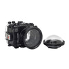 Sea Frogs waterproof housing case Salted Line with 4 inch dry dome port for Sony a6000, Sony a6100, Sony a6300, Sony a6400, Sony a6500 cameras. Seafrogs camera housing with 67mm threaded short macro port. Black color