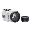 Sea Frogs waterproof housing case Salted Line with macro port with 67mm thread for Sony a6000, Sony a6100, Sony a6300, Sony a6400, Sony a6500 cameras. Seafrogs camera housing with 67mm threaded short macro port