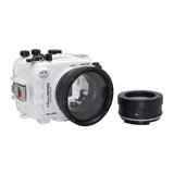 Sea Frogs waterproof housing case Salted Line with macro port with 67mm thread for Sony a6000, Sony a6100, Sony a6300, Sony a6400, Sony a6500 cameras. Seafrogs camera housing with 67mm threaded short macro port
