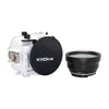 Underwater camera housing waterproof case for Sony RX100 camera series with 4" dry dome port and standard port. White